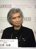 　会見した小澤征爾さん＝２０１３年