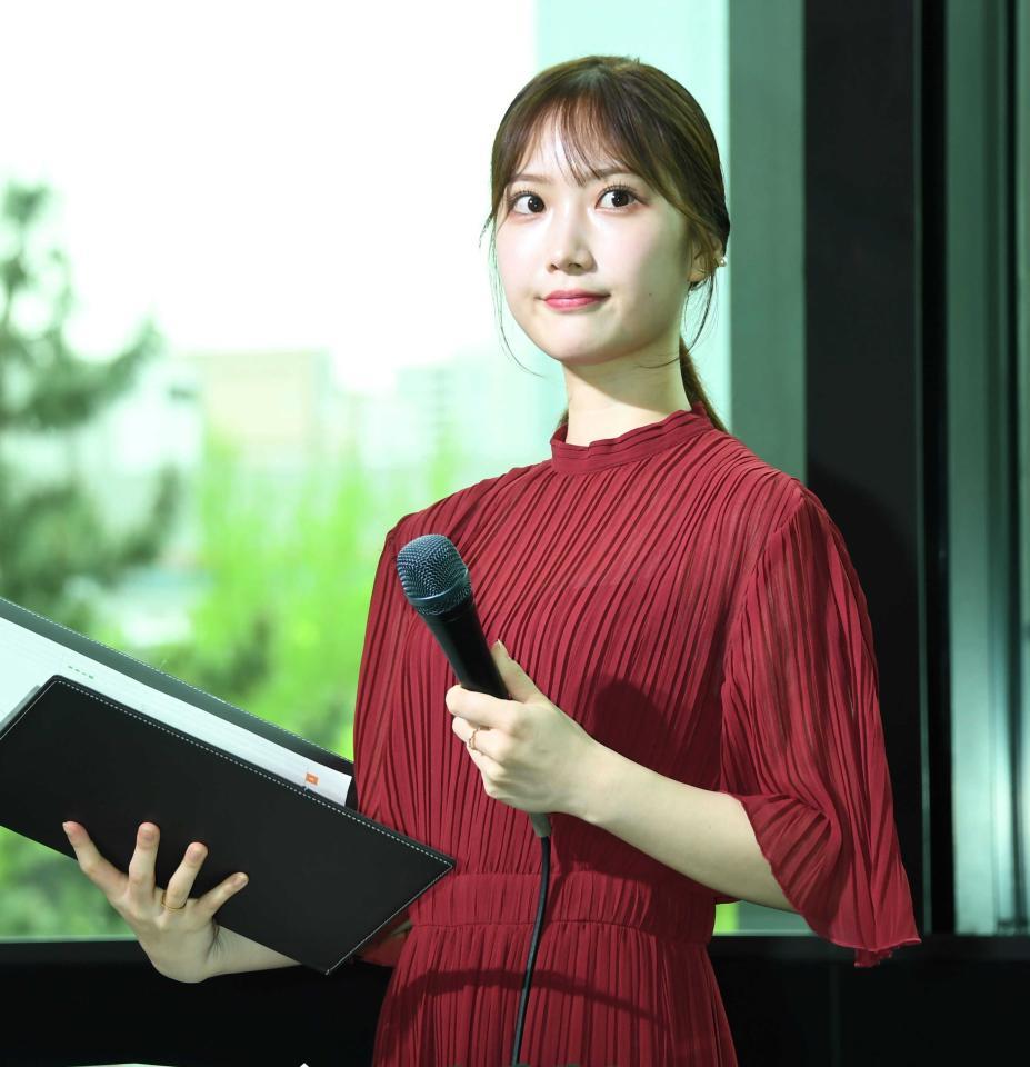 　「ラストマン」舞台あいさつに登場した野村彩也子アナ（２０２３年４月撮影）