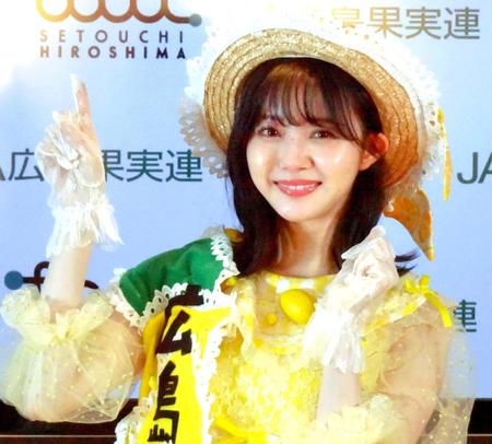 　広島レモン大使１０周年記念トークショーに出席した市川美織