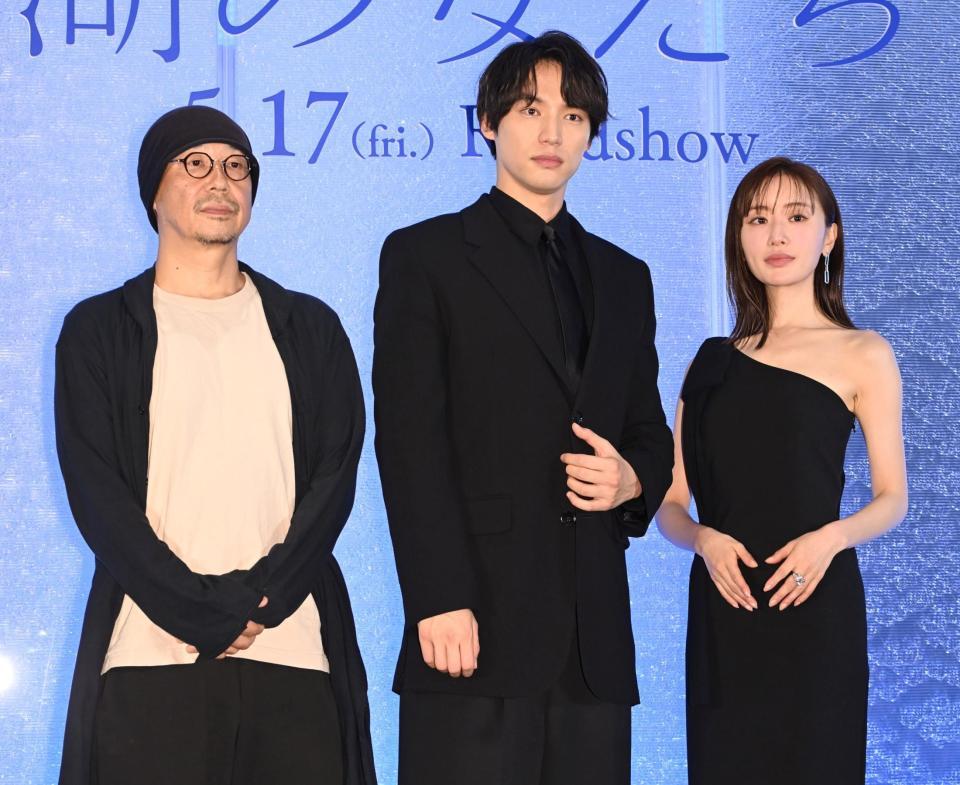 　（左から）大森立嗣監督、福士蒼汰、松本まりか（撮影・棚橋慶太）