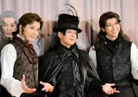　ミュージカル「ＣＲＯＳＳ　ＲＯＡＤ～悪魔のヴァイオリニスト　パガニーニ～」取材会に登場した（左から）木内健人、中川晃教、相葉裕樹