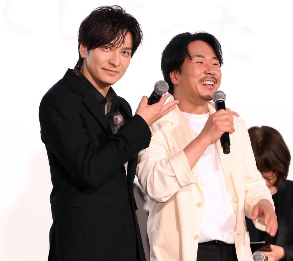 　仲の良さそうな様子を見せる生田斗真、ヤン・イクチュン（右）＝撮影・堀内翔