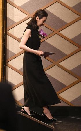 　橋田賞を受賞した北川景子（撮影・佐々木彰尚）