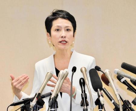 　東京都知事選への出馬を表明した立憲民主党の蓮舫参院議員