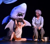 　熱演する椎名桔平（右）と加藤清史郎（撮影・持木克友）