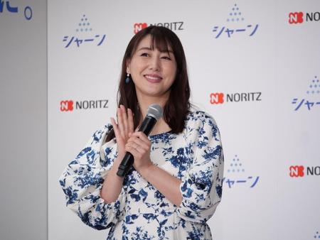 　第２子出産後初イベントとなった安めぐみ