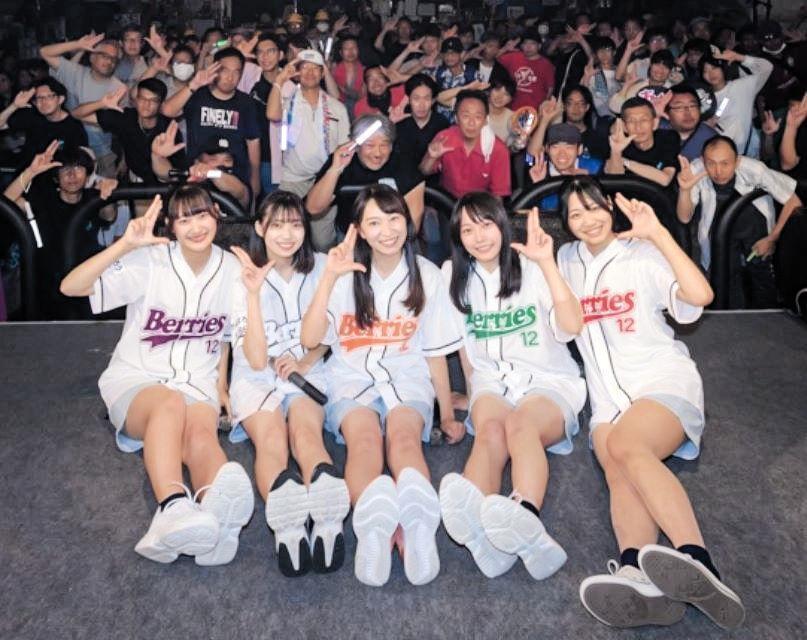 　１２周年ライブを行ったＫＯＢｅｒｒｉｅＳ♪の（左から）村田せれな、廣瀬未沙、森島みなみ、曽谷蘭、深田あゆみ