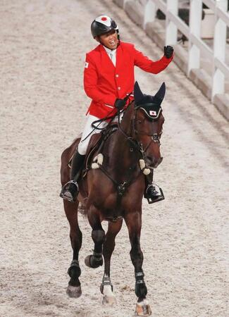 　東京五輪の総合馬術で４位入賞を果たし、パリでも期待がかかる戸本一真選手（共同）