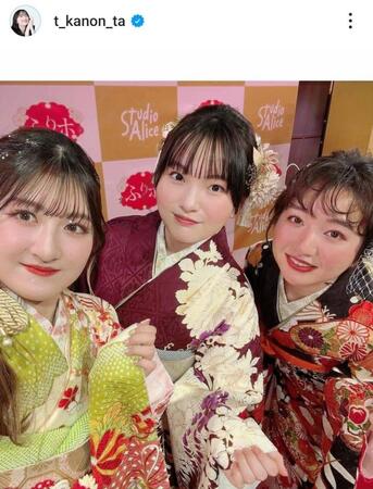 　子役仲間の（左から）小林星蘭、鈴木梨央、谷花音＝谷花音のインスタグラム（ｔ＿ｋａｎｏｎ＿ｔａ）より