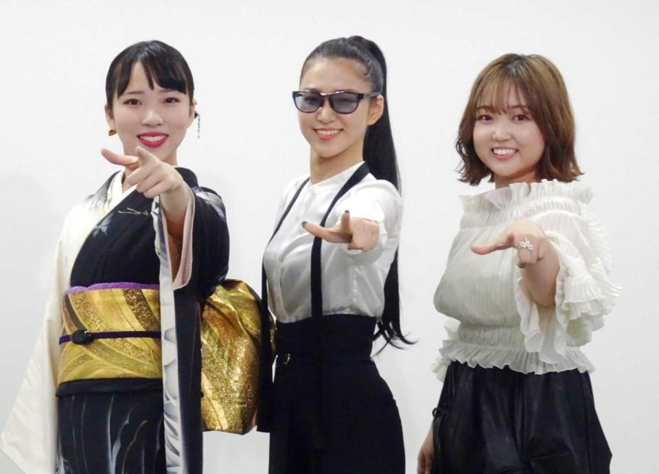 　（左から）梅谷心愛、田中あいみ、舞乃空