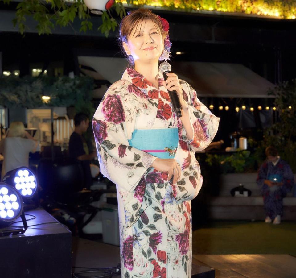 　艶やかな浴衣姿でイベントに出演した南野陽子