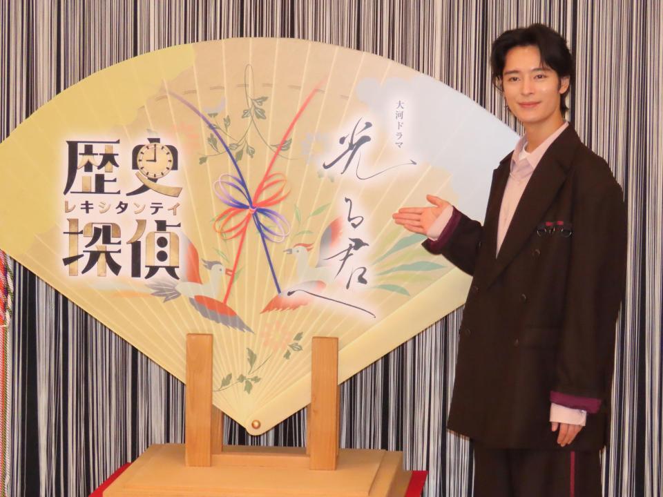 　取材会に出席した塩野瑛久