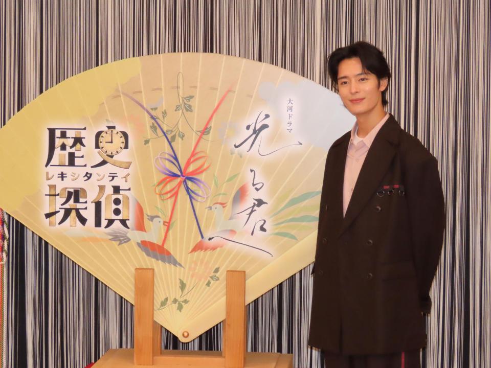 　取材会に出席した塩野瑛久