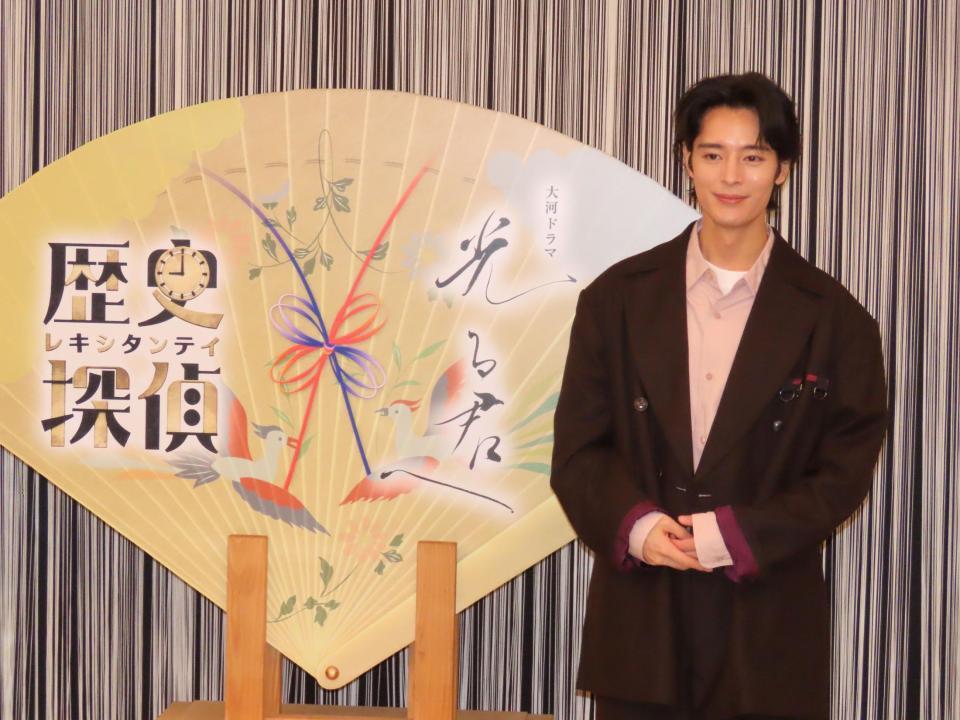 　取材会に出席した塩野瑛久