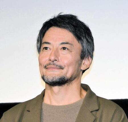 　映画「侍タイムスリッパー」の舞台あいさつに登場した山口馬木也