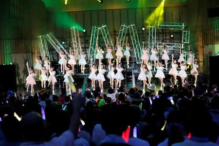 　単独公演を盛り上げるＮＭＢ４８