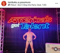 　アメリカズ・ゴット・タレントの出場と準々決勝敗退を報告した安村のインスタグラム＠ｔｏｎｉｋａｋｕ．ａ．ｙａｓｕｍｕｒａより