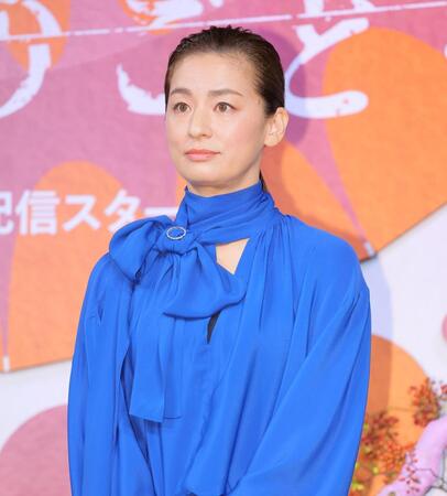 　登壇した尾野真千子（撮影・吉澤敬太）