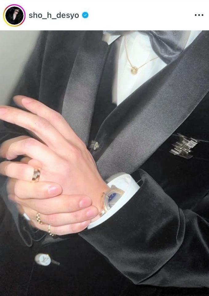 　平野紫耀のインスタグラム＠ｓｈｏ＿ｈ＿ｄｅｓｙｏより 