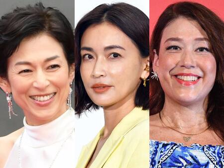 （左から）鈴木保奈美、長谷川京子、ＬｉＬｉＣｏ