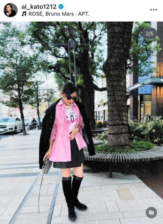 加藤あいのインスタグラム＠ａｉ＿ｋａｔｏ１２１２より