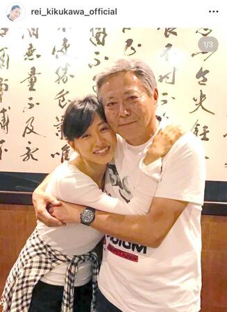 　小倉智昭さんとの写真を載せた菊川怜のインスタグラム（＠ｒｅｉ＿ｋｉｋｕｋａｗａ＿ｏｆｆｉｃｉａｌから）