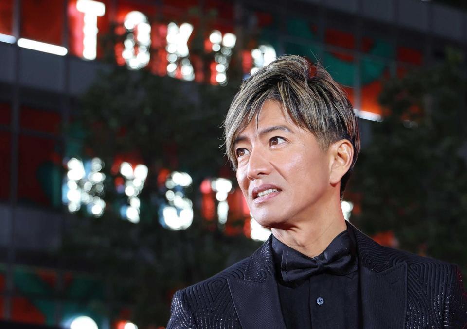 　レッドカーペットに登場した木村拓哉（撮影・金田祐二）