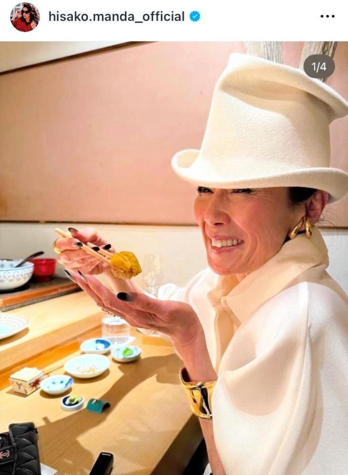 萬田久子のインスタグラム＠ｈｉｓａｋｏ．ｍａｎｄａ＿ｏｆｆｉｃｉａｌより 