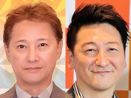 中居正広（左）と堀潤氏