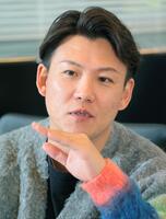 　今の心境を語るジャングルポケットのおたけ（撮影・吉澤敬太）