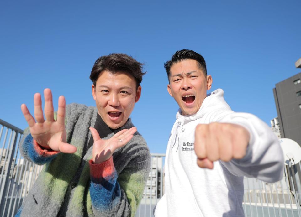 　２人で新たな道を切り開くジャングルポケットのおたけ（左）と太田博久（撮影・吉澤敬太）