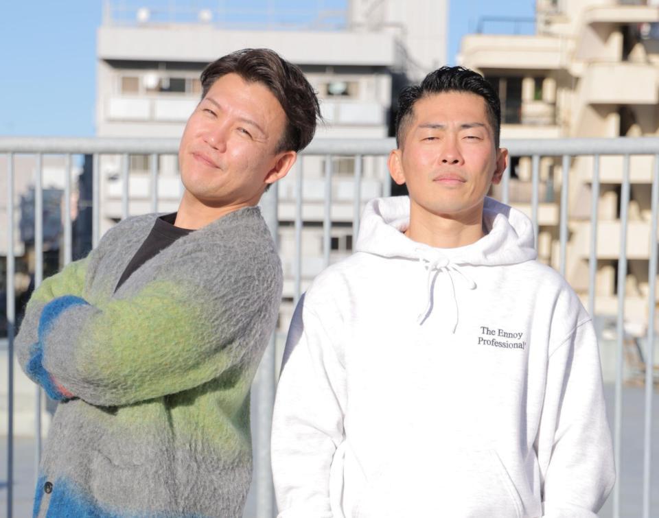 　ジャングルポケットのおたけ（左）と太田博久