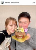 結婚１０周年と３９歳の誕生日を祝う。枡田絵理奈のインスタグラム＠ｍａｓｕｄａ＿ｅｒｉｎａ．ｏｆｆｉｃｉａｌより