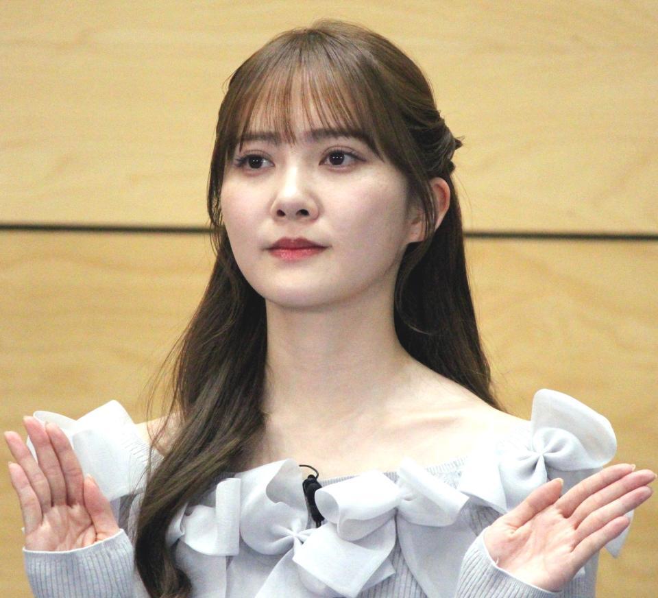 　取材会に出席した加藤史帆