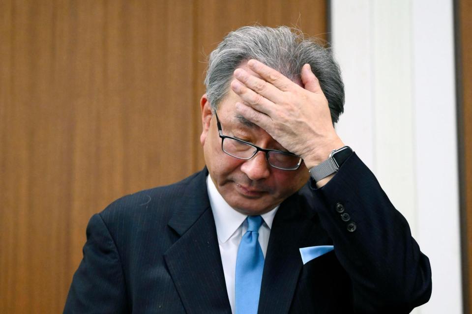 　フジテレビ副会長として取材に応じる民放連の遠藤龍之介会長