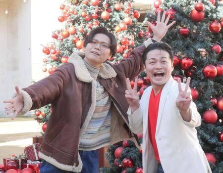 　取材会に出席したケビンス・仁木恭平（左）と山口コンボイ