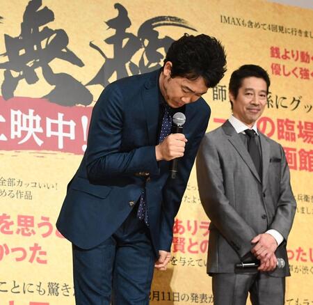 暴言？を謝罪する大泉洋（撮影・園田高夫）