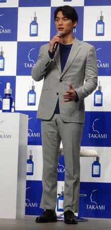 新ＣＭ発表会に出席した福士蒼汰