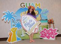 　グアム観光キャンペーン大使に就任したｐｅｃｏ（撮影・棚橋慶太）