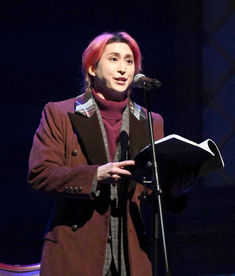 　朗読劇に出演する佐久間大介（撮影・堀内翔）