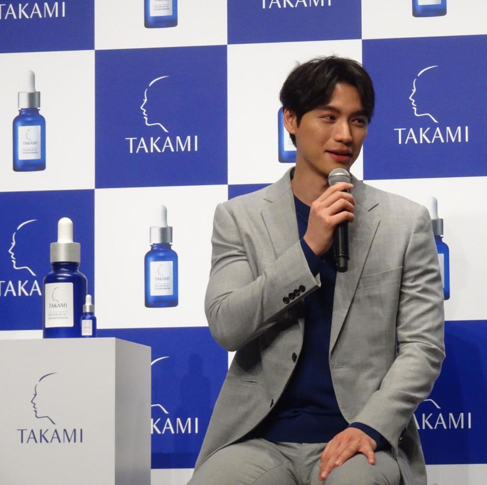 新ＣＭ発表会に出席した福士蒼汰