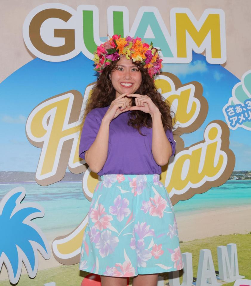 　グアムの魅力を語ったｐｅｃｏ（撮影・棚橋慶太）