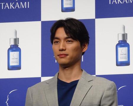 　新ＣＭ発表会に出席した福士蒼汰