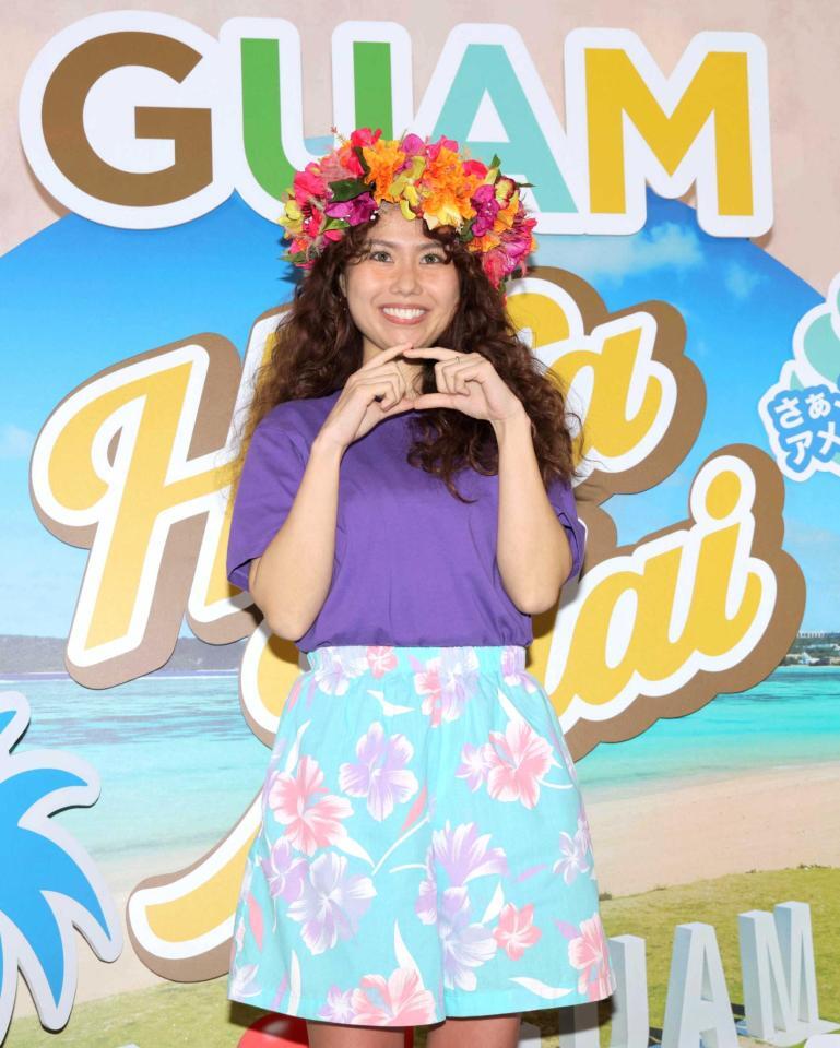 　グアムの魅力を語ったｐｅｃｏ（撮影・棚橋慶太）