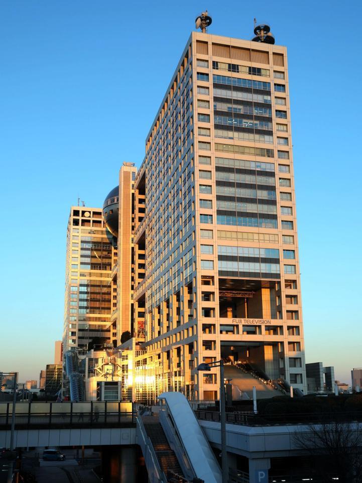 　会見が行われたフジＨＤ本社（撮影・西岡正）