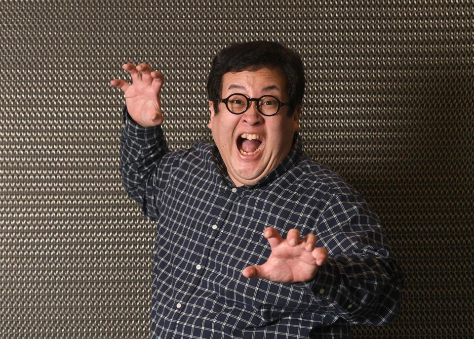 　映画「怪獣ヤロウ！」で主演を務めるぐんぴぃ（撮影・佐々木彰尚）