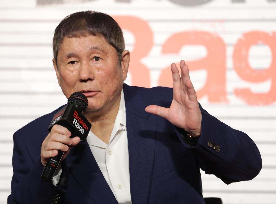 　映画について話す北野武監督（撮影・西岡正）