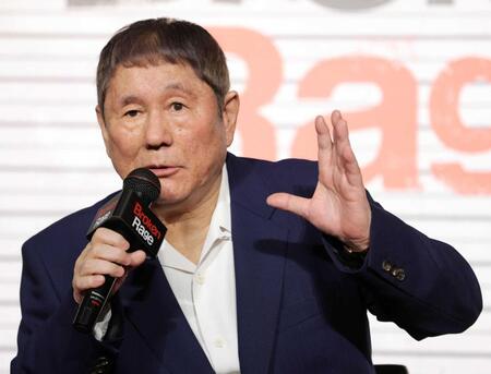 　映画について話す北野武監督（撮影・西岡正）