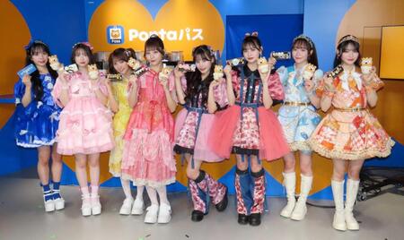 　取材会に出席した（左から）増田彩乃、桜庭遥花、山内咲奈、白石まゆみ、村川緋杏、立花琴未、真中まな、鎮西寿々歌