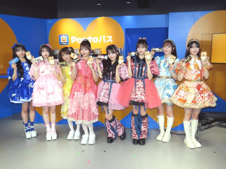 　取材会に出席した（左から）増田彩乃、桜庭遥花、山内咲奈、白石まゆみ、村川緋杏、立花琴未、真中まな、鎮西寿々歌
